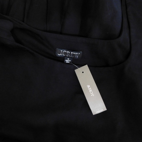 NWT!! J. CREW Black Drop-Waist Mixy Dress Tank Midi Dropwaist Solid Medium - Picture 12 of 16